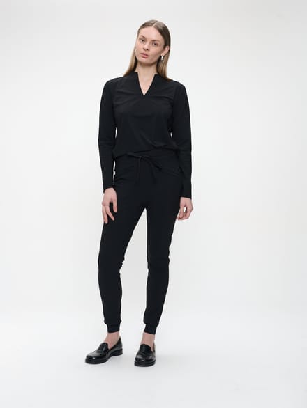 Andrea top LS technical jersey | Black - Black / S