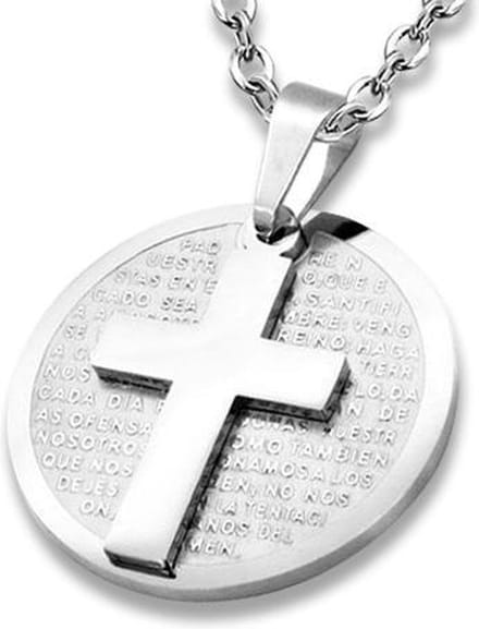 Amanto Ketting Djaiden - 316L Staal - Kruis - Ø30mm - 60cm