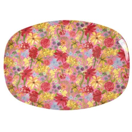 Rice melamine bord vierkant swedish flower