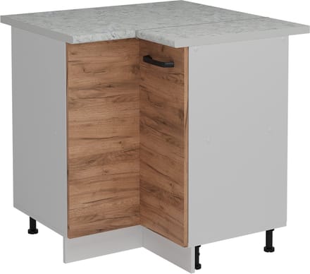 Vicco R-Line Hoekkast – 75.6 cm WB Marmer Krachtige eik goud