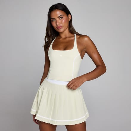 MP Dames Tempo Contrast Strappy Racerback Vest - Woestijnstof - S