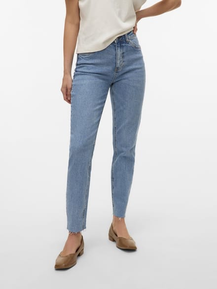 Vmbrenda Hr Straight A Cut Gu384 Ga 10247009 Light Blue Denim - Maat W32 X L34
