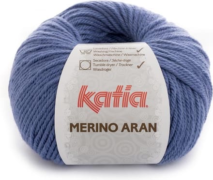Katia Merino Aran - 45 blauw - Merinogaren