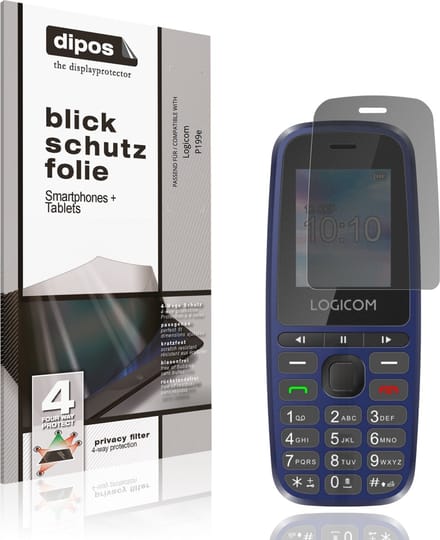 dipos – Matte Privacy Screenprotector geschikt voor Logicom P199e | Anti-Spy Beschermfolie