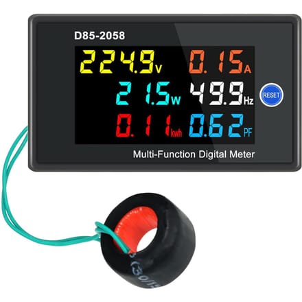 KKmoon Multifunctionele enkelfasige digitale meter LCD-scherm AC-spanning AC-stroom Vermogen Frequentie AC200-450V