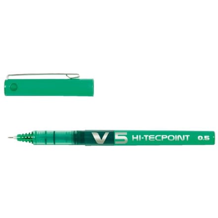 Rollerpen PILOT Hi-Tecpoint V5 fijn groen | 12 stuks