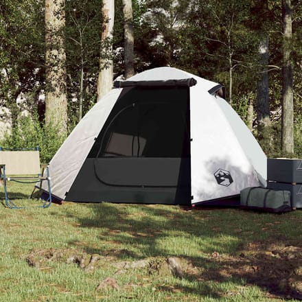vidaXL - Koepeltent - 2-persoons - waterdicht - verduisterend - stof - wit