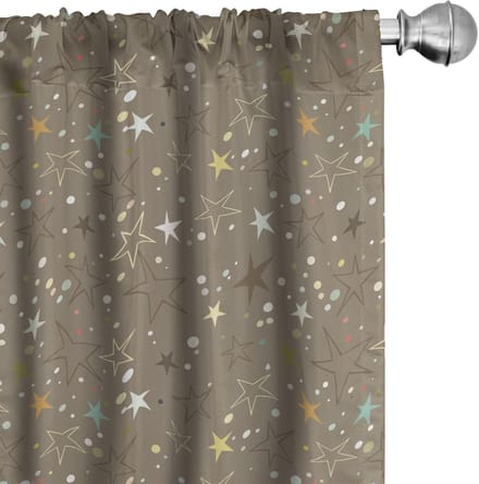 ABAKUHAUS Abstrakt Gordijnen – 2x75x175 cm – Microfaser – Multicolor