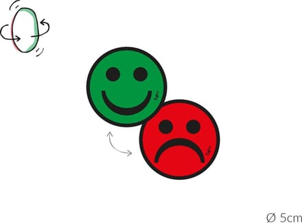 Magnetische smileys 5cm (dubbelzijdig)