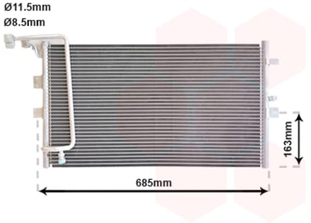 Van Wezel - LUCHTCONDENSATOR VOOR SAAB 9-5 1997-2005 4541215