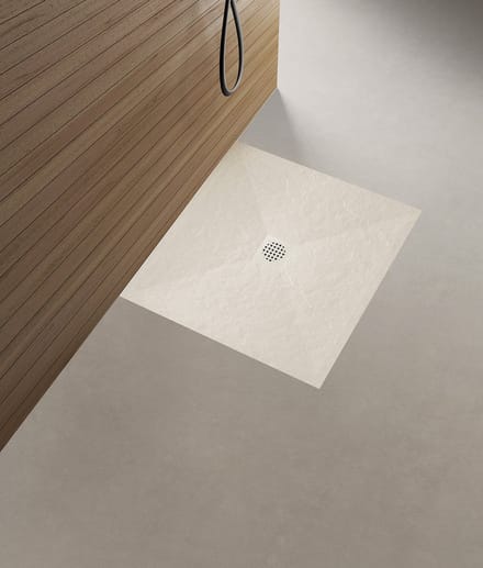 Wiesbaden Stonea Douchebak Antislip 90 x 90 cm - Composiet Beige