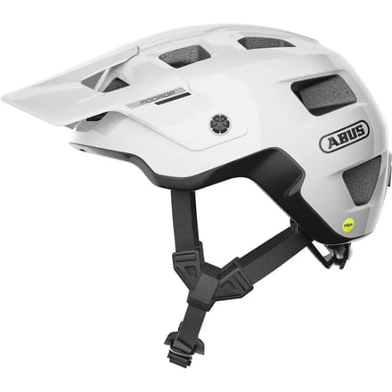 Fietshelm ABUS MODROP MIPS shiny white S - 51-55 cm - wit - Geschikt voor gebruik op mountainbikes - 340 g