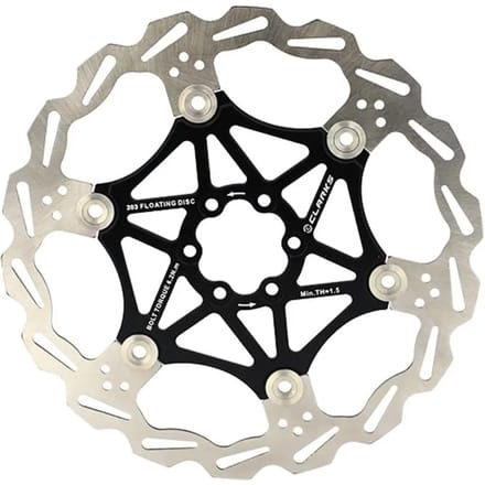Clarks Lightweight Disc-Rotor 6-voudig, black Diameter 203mm