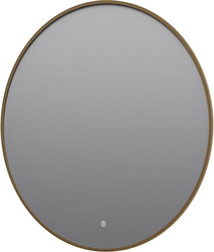 Ronde badkamerspiegel Mauri copper met verwarming, LED verlichting en touch sensor 100x100cm