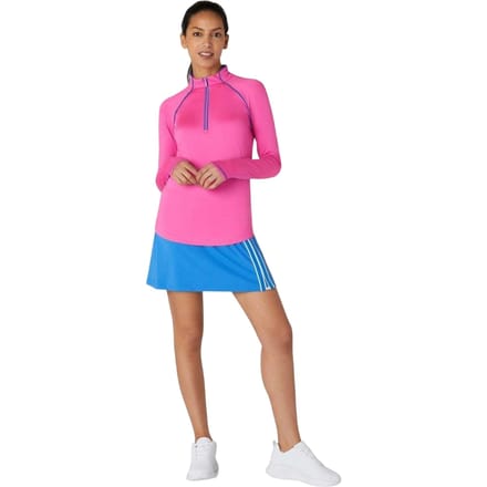 Original Penguin Dames/Dames Sweatshirt met Kwart Ritssluiting Regular (Roze)