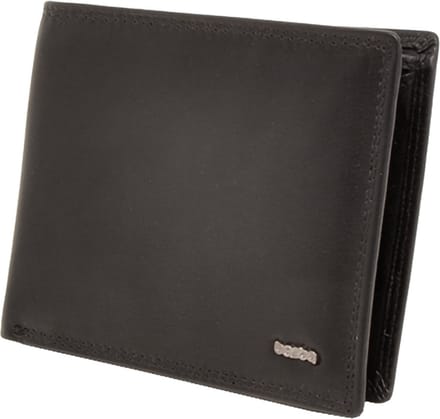 Berba | Soft | Herenportemonnee | 5 pasjes | RFID | Zwart | Leer