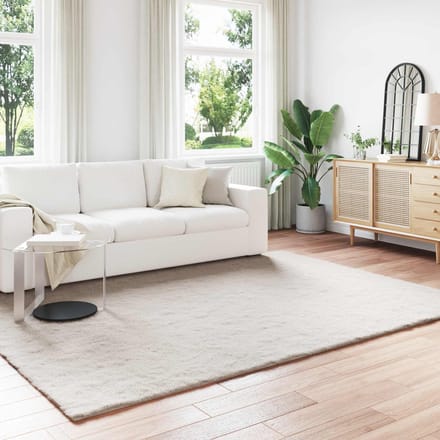 vidaXL - Antislip - vloerkleed - van - imitatie - konijnenbont - OLITE - Beige