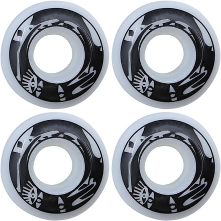 Reservewielen Skateboard - PU Wielen Set - Soepel Rijden - Hoge Elasticiteit - 54 mm Set - Wit