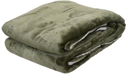 Sprei pesl130b170h1.5 cm donker groen Decoris