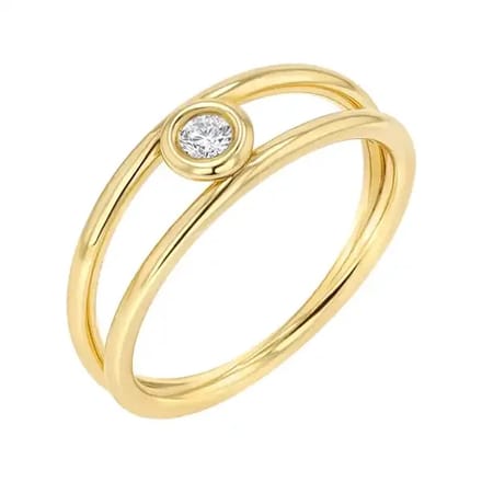 Ring met zirkonia/goldplated/maat 52/Bling-it