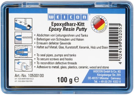 WEICON Epoxyhars-Kit 10500100 – 100g groen kneedbaar