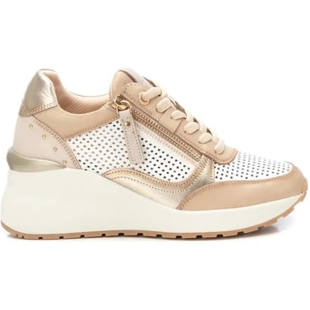 Sneakers met zijrits en veters voor dames Carmela
