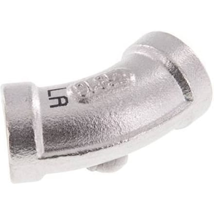 Rp 1/4'' RVS L-Fitting 45graden 16 Bar [2 Stuks]