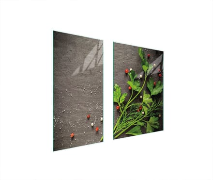 TMK ArtDeko Serie - Glazen Beschermplaat - 75x52 cm - Peperdesign