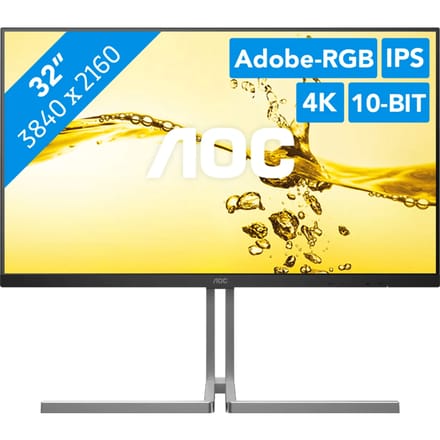 32" AOC U32U3CV - 3840x2160 (4K) - 60Hz - Nano IPS - 96W USB-C - KVM switch