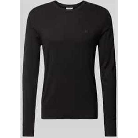 Gebreide pullover met geribde boorden