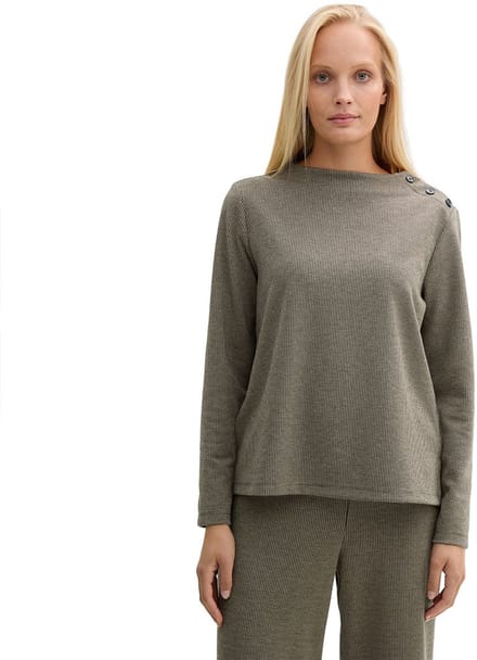 Tom Tailor 1044263 Jacquard Sweatshirt Groen L Vrouw