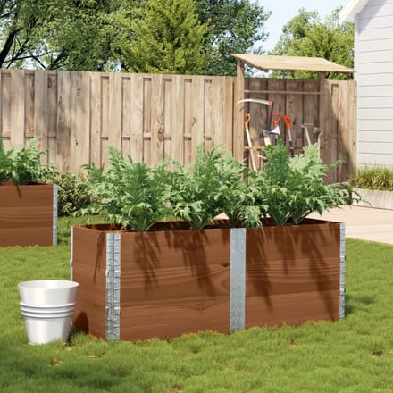 vidaXL - Plantenbak - 150x50 - cm - massief - grenenhout - bruin