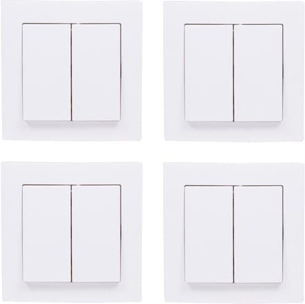 Benson Inbouw wisselschakelaar dubbel - 4x - wit - 250V 10A - WCD