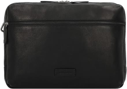 Jack Kinsky Porto Schoudertas Leer 33 cm - Jongens - schwarz