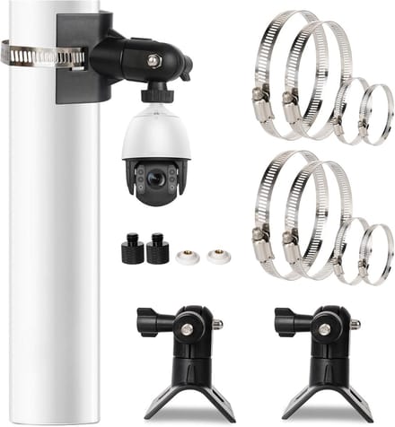 Universele 360° Camera Houder voor Buitenbeveiliging - Mastbevestiging met Adapter