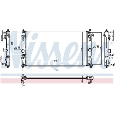 Radiator, motorkoeling NISSENS 606394