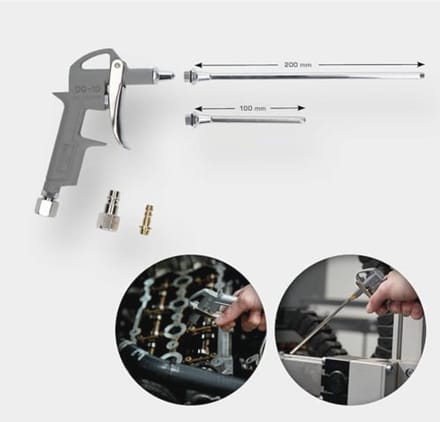 Persluchtpistool met 3 Wisselmondstukken – Lichtgewicht en Handig