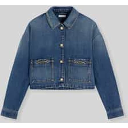 regular fit jeansjack van puur katoen