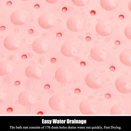 Antislip Bad- en Douchemat 95 x 40 cm | Machinewasbare Badmat met Zuignappen | Roze