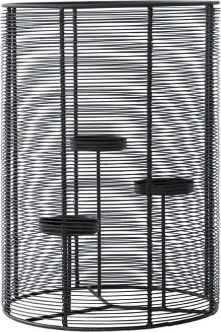 Theelichthouder Zwart 25x35xcm