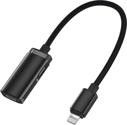 2-in-1 Audio + Charge Splitter - Geschikt voor iPad, iPhone met Lightning Aansluiting