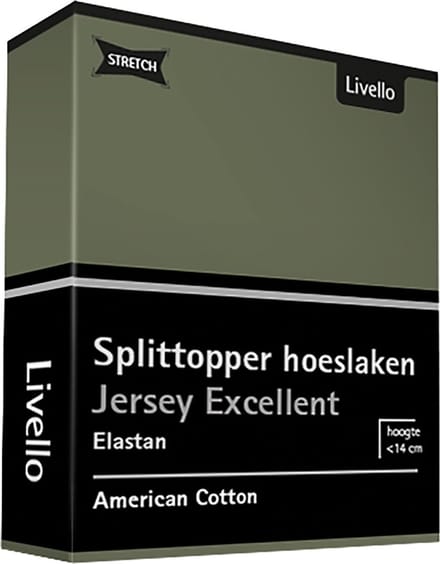 Livello Hoeslaken Splittopper Jersey Excellent Green 180x200