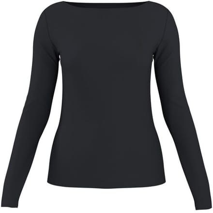 ESMARA Dames longsleeve met boothals (Zwart, L (44/46))
