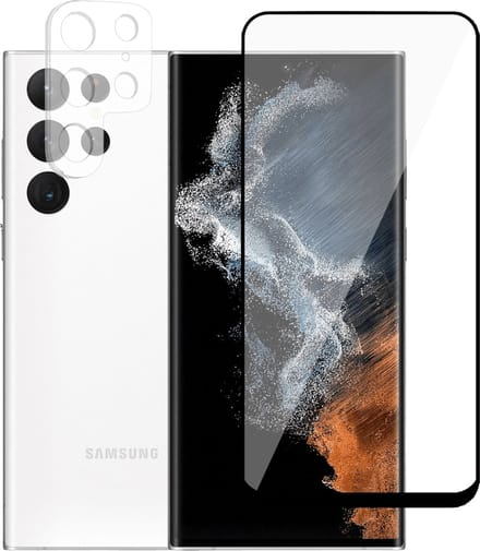 Geschikt voor Samsung S22 Ultra Screenprotector - Geschikt voor Samsung S22 Ultra Camera Gehard Glas Screen Protector