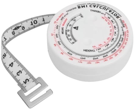 Lichaams Meetlint - Taille Lint - Maat Bepalen - Automatisch Intrekbaar - 150 cm - Wit