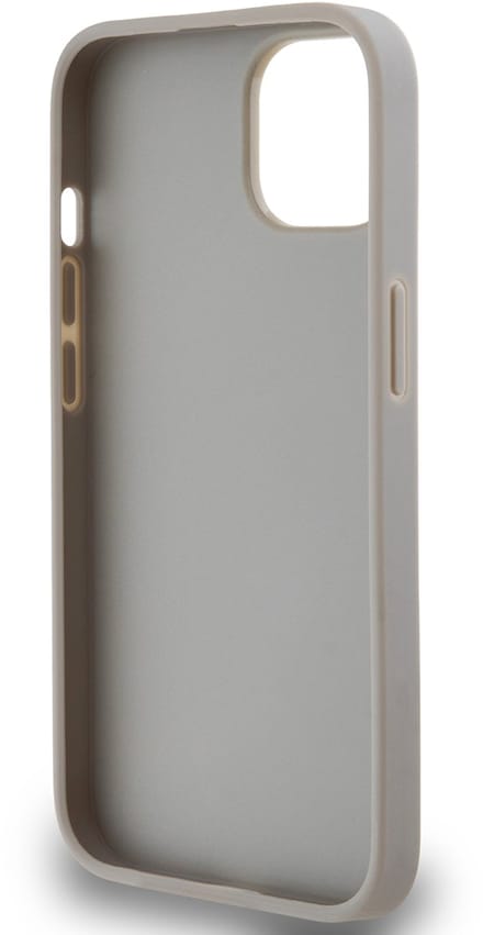 DKNY Checkered Printed Stripe Back Case - Geschikt voor Apple iPhone 14 (6.1") - Beige