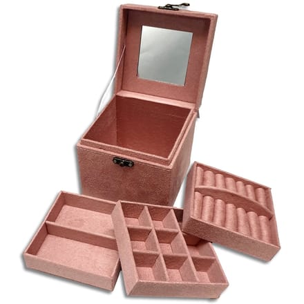 Ilènne - Juwelendoosje meisje - oud roze - sieradendoosje klein