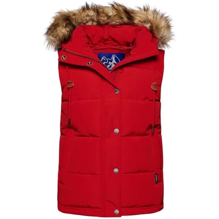 Mouwloos donsjack van imitatiebont voor dames Superdry Everest