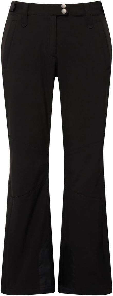Ulla Popken - Dames - Softshellbroek waterafstotend klittenband sneeuwvanger - Zwart - Maat 42