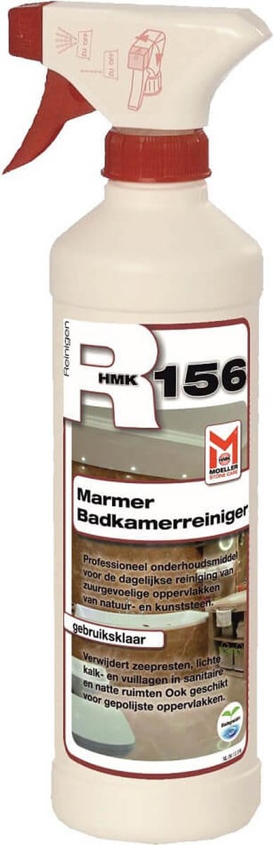 Moeller HMK R156 Marmer Badkamerreiniger - 500 ml fles - voor marmer badkamer en sanitair